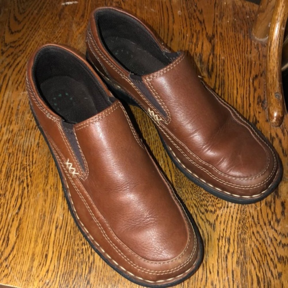 Thom Mcan Hillary Brown Leather slip on shoes 8.5 (8 1/2)